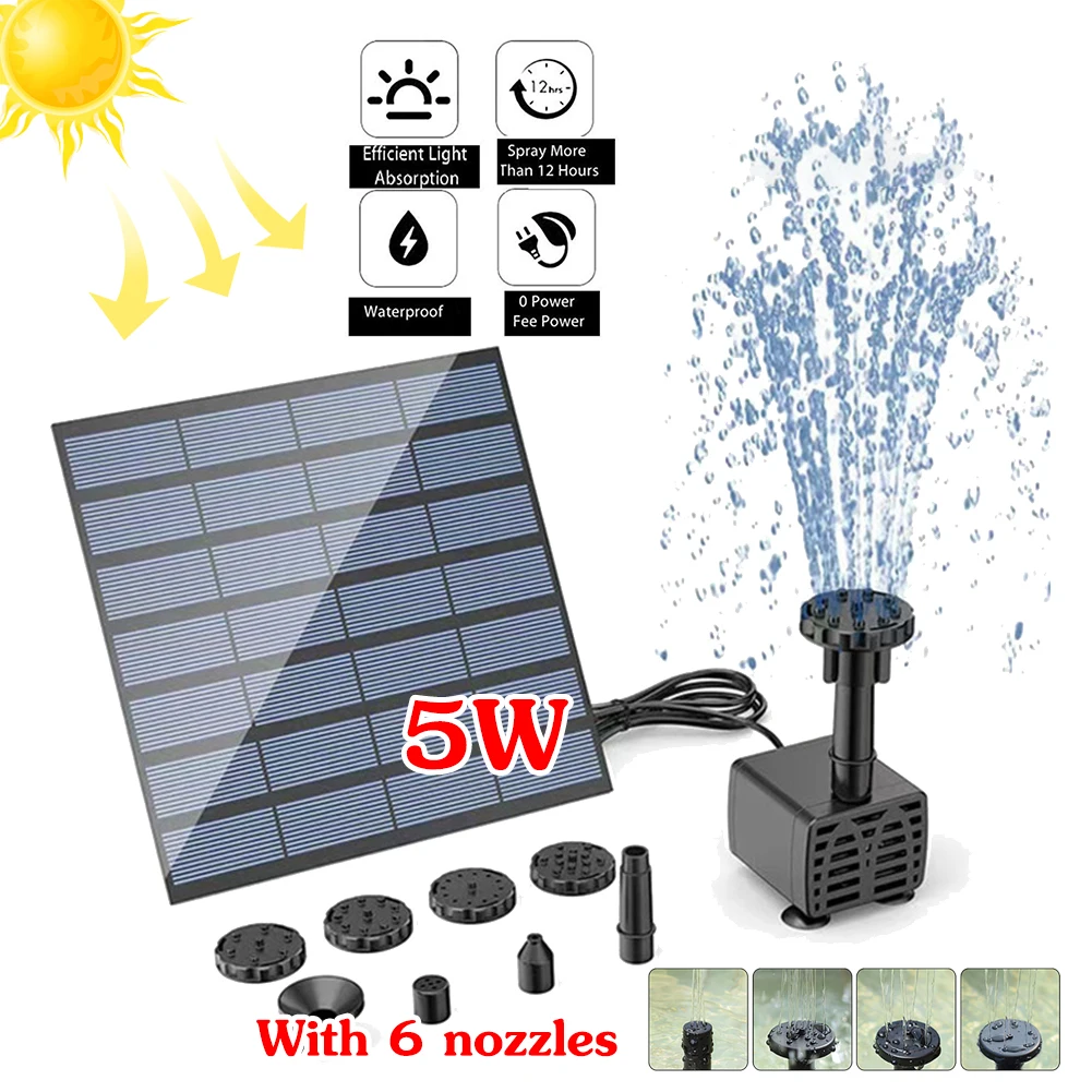 Marine Aquarium - Solar wasserpumpe Brunnen pumpe mit 6