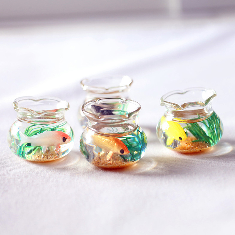 Marine Fish Tank - Wohnaccessoire Puppenhaus Dekorative Spielzeuge Puppen-Aquarium Puppenhaus