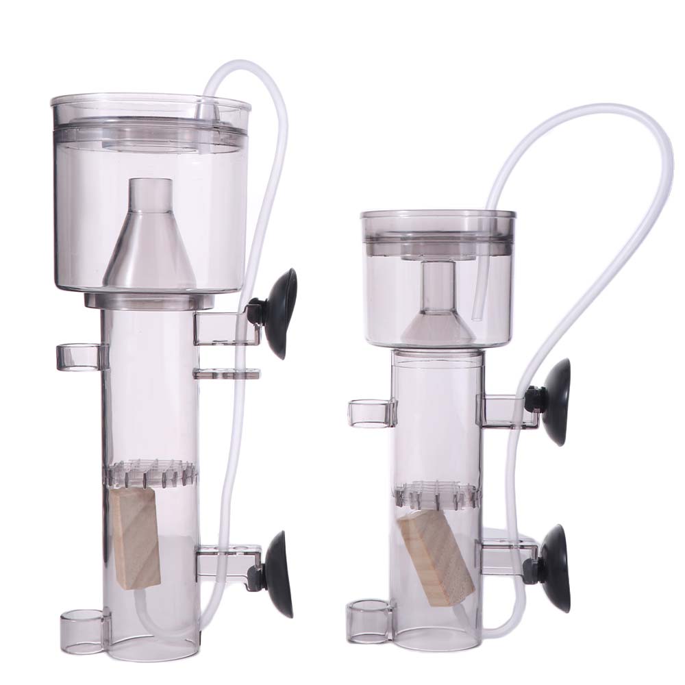 Reef Tank Filter - Saugnapf-Aquarium-Proteinabscheider aus Kunststoff mit Holz-Luftstein, pneumatischer